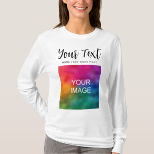 Modern Script Vrouwen Beste Lange Mouw Schattige W T-shirt