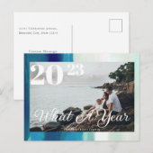 Modern script wat een jaar omgezette foto briefkaart (Voorkant / Achterkant)