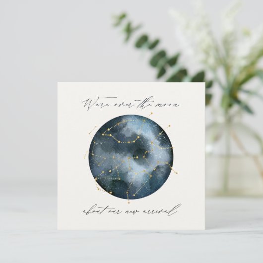 Modern script waterverf Moonster hemelsnaam (Staand voorkant)