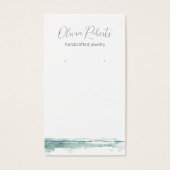 Modern Script Waterverf Oorbel Display Kaart (Voorkant)