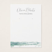 Modern Script Waterverf Oorbel Display Kaart (Voorkant)