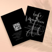 Modern script we bedekken QR Code Weddenschap Blac Kaart