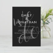 Modern script we bedekken QR Code Weddenschap Blac Kaart (Staand voorkant)