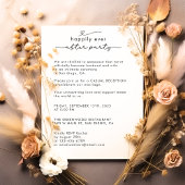 Modern script We Eloped Foto Bruiloft Receptie Kaart