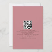 Modern script we gebruiken Dusty Roos QR Code Wedd Kaart (Achterkant)