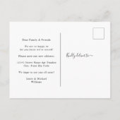 Modern script We hebben Gold Bird House Moving Aankondigingskaart (Achterkant)