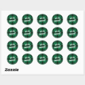 Modern script We hebben groen adreslabel verplaats Ronde Sticker (Vel)