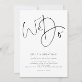 Modern script we maken eenvoudige huwelijksuitnodi kaart (Voorkant)