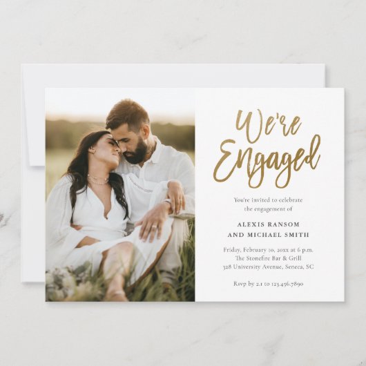 Modern script We zijn een partij voor fotoservice Kaart (Voorkant)