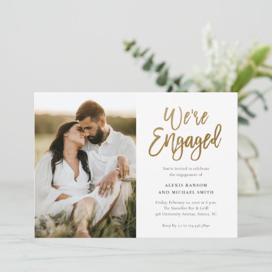 Modern script We zijn een partij voor fotoservice Kaart (Staand voorkant)