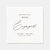 Modern script We zijn Engaged Party Servet (Voorkant)