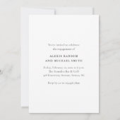 Modern Script We Zijn Verliefd Foto Verloving Fees Kaart (Achterkant)