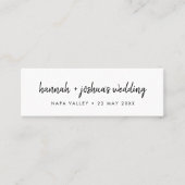 Modern script | Weddenschap voor de Kaart van het  Mini Visitekaartje (Voorkant)