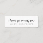 Modern script | Weddenschap voor de Kaart van het  Mini Visitekaartje (Achterkant)