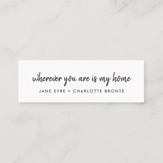 Modern script | Weddenschap voor de Kaart van het  Mini Visitekaartje (Achterkant)