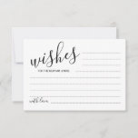 Modern Script Wedding Advice and Wishes Card Advieskaart<br><div class="desc">Voeg een persoonlijke aanraking aan uw bruiloft toe met een modern manuscript trouwadvies en wenst kaart. Deze advieskaart is voorzien van een titel in de stijl van de zwarte moderne calligrafische lettertypen en van details in de zwarte moderne sans serif lettertypestijl op de witte achtergrond. Ideaal voor bruiloft, baby shower,...</div>