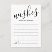 Modern Script Wedding Advice and Wishes Card Advieskaart (Voorkant)