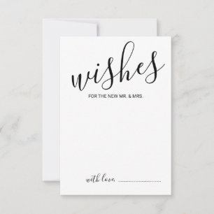 Modern Script Wedding Advice and Wishes Card Advieskaart