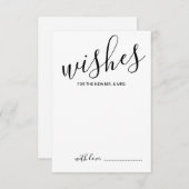 Modern Script Wedding Advice and Wishes Card Advieskaart (Voorkant / Achterkant)