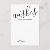 Modern Script Wedding Advice and Wishes Card Advieskaart (Voorkant)