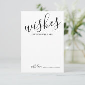 Modern Script Wedding Advice and Wishes Card Advieskaart (Staand voorkant)