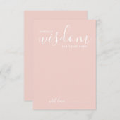 Modern Script Wedding Advice and Wishes Card Advieskaart (Voorkant / Achterkant)