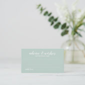 Modern Script Wedding Advice and Wishes Card Advieskaart (Staand voorkant)