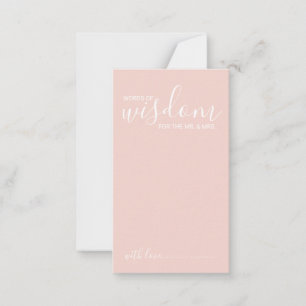 Modern Script Wedding Advice and Wishes Card Advieskaart
