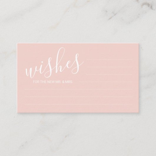 Modern Script Wedding Advice and Wishes Card Advieskaart (Voorkant)