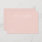 Modern Script Wedding Advice and Wishes Card Advieskaart (Voorkant / Achterkant)