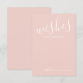 Modern Script Wedding Advice and Wishes Card Advieskaart (Voorkant / Achterkant)