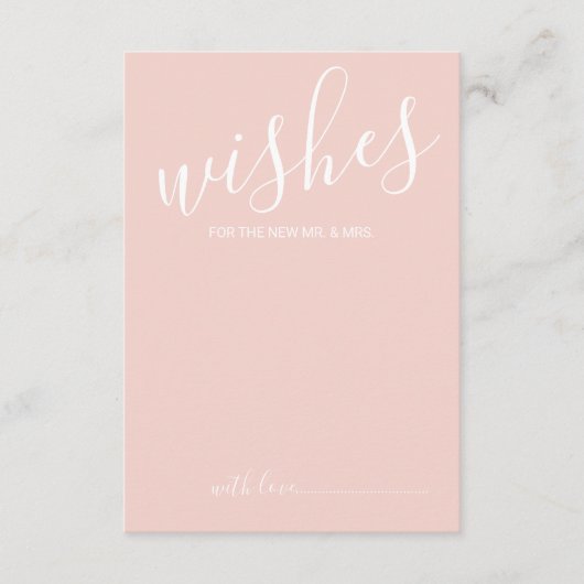 Modern Script Wedding Advice and Wishes Card Advieskaart (Voorkant)