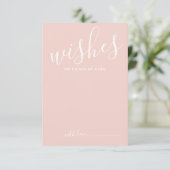 Modern Script Wedding Advice and Wishes Card Advieskaart (Staand voorkant)