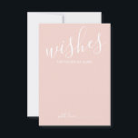 Modern Script Wedding Advice and Wishes Card Advieskaart<br><div class="desc">Voeg een persoonlijk tintje toe aan uw bruiloft met een modern script trouwadvies en wenskaart. Deze advieskaart is voorzien van een titel in witte moderne script lettertype stijl en details in witte moderne sans serif lettertype stijl op blozend roze achtergrond. Perfect voor bruiloft, baby shower, verjaardagsfeest, vrijgezellenfeest, vrijgezellenfeest en eventuele...</div>