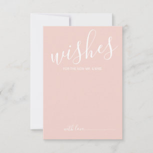 Modern Script Wedding Advice and Wishes Card Advieskaart