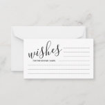 Modern Script Wedding Advice and Wishes Card Advieskaart<br><div class="desc">Voeg een persoonlijke aanraking aan uw bruiloft toe met een modern manuscript trouwadvies en wenst kaart. Deze advieskaart is voorzien van een titel in de stijl van de zwarte moderne calligrafische lettertypen en van details in de zwarte moderne sans serif lettertypestijl op de witte achtergrond. Ideaal voor bruiloft, baby shower,...</div>