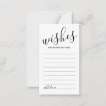 Modern Script Wedding Advice and Wishes Card Advieskaart<br><div class="desc">Voeg een persoonlijke aanraking aan uw bruiloft toe met een modern manuscript trouwadvies en wenst kaart. Deze advieskaart is voorzien van een titel in de stijl van de zwarte moderne calligrafische lettertypen en van details in de zwarte moderne sans serif lettertypestijl op de witte achtergrond. Ideaal voor bruiloft, baby shower,...</div>