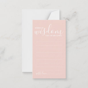 Modern Script Wedding Advice and Wishes Card Advieskaart