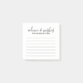 Modern Script Wedding Advice and Wishes Post-it® Notes (Voorkant)
