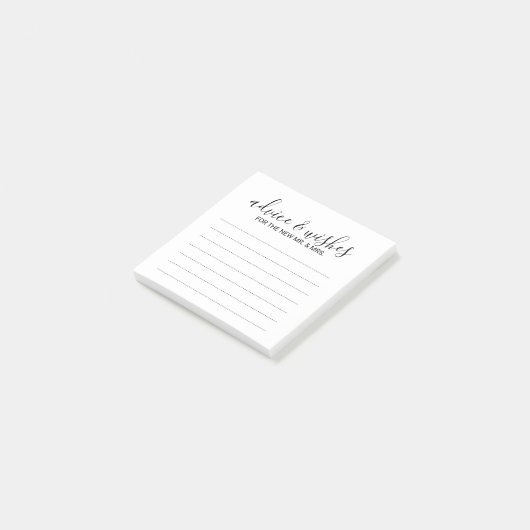 Modern Script Wedding Advice and Wishes Post-it® Notes (Schuin)