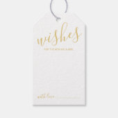 Modern Script Wedding Advice en wenst Gold Cadeaulabel (Voorkant)