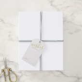 Modern Script Wedding Advice en wenst Gold Cadeaulabel (Met Touw)