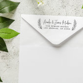 Modern Script Wedding Boho laat retouradres achter Rubberstempel