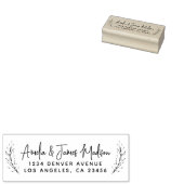 Modern Script Wedding Boho laat retouradres achter Rubberstempel (Gestempeld)