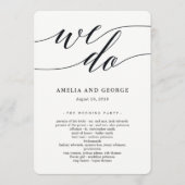 Modern Script Wedding Ceremony Program Programmakaart (Voorkant)