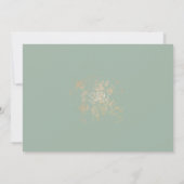 Modern Script Wedding Collage Sage Green Save The Date (Achterkant)
