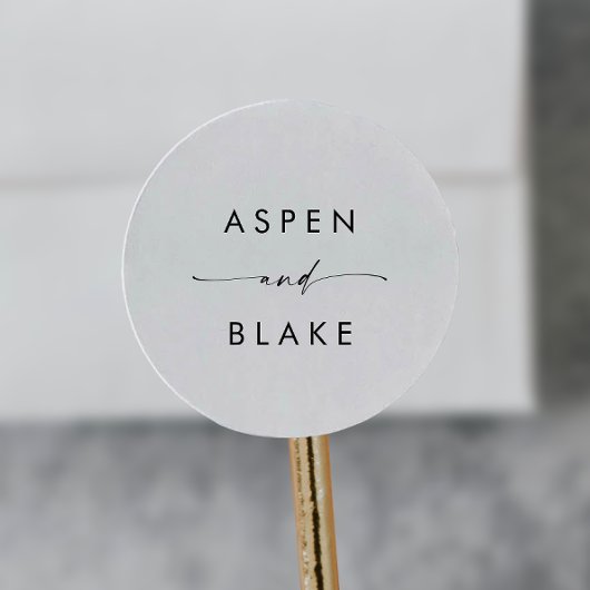 Modern Script Wedding Envelope zegels