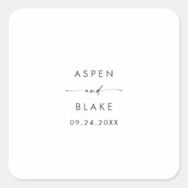 Modern Script Wedding Envelope zegels