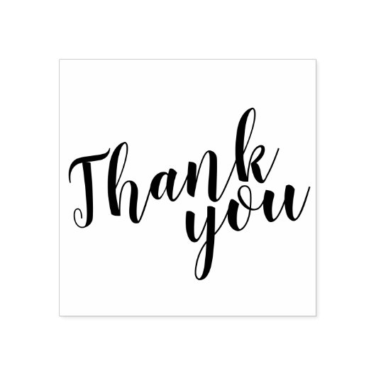 Modern Script Wedding Favor Bedankt Rubberstempel (Afrduk)