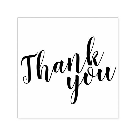 Modern Script Wedding Favor Bedankt Zelfinktende Stempel (Design)